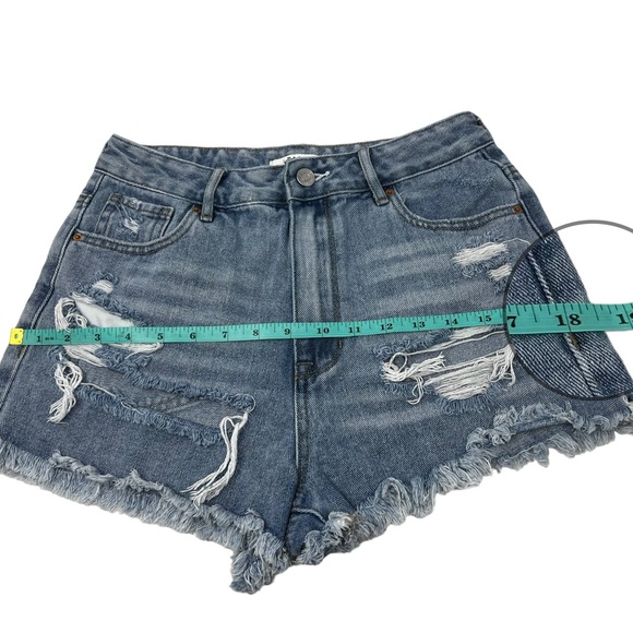 Pacsun High Rise Festival Distressed Cut Off Jean Shorts size 28 (Small, size 6) - Picture 5 of 13
